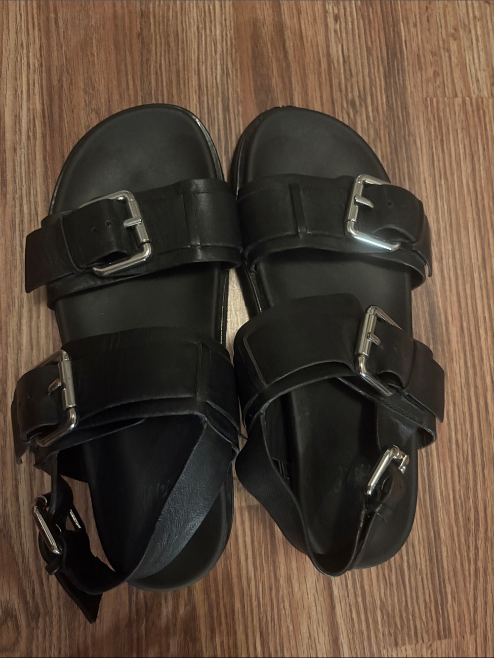 H&M Black Chunky Strap Sandals